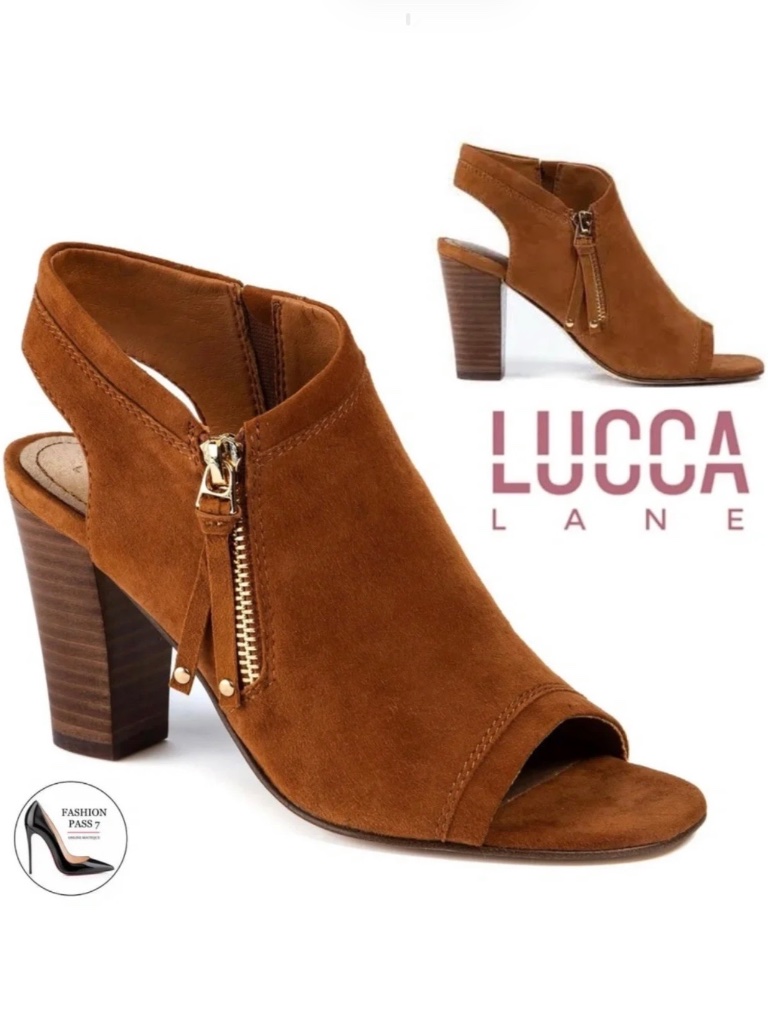 Lucca Lane Luxury Brown Suede Viloa Shooties Open Toe Heeled Ankle Bootie Sandal